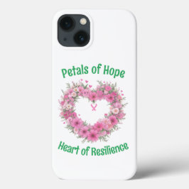 Breast Cancer Awareness Blommigt Heart Phone Case