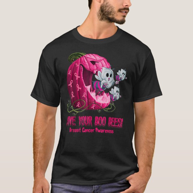 Breast Cancer Awareness Boos Pumpkin Spara Din Boo T Shirt (Framsida)