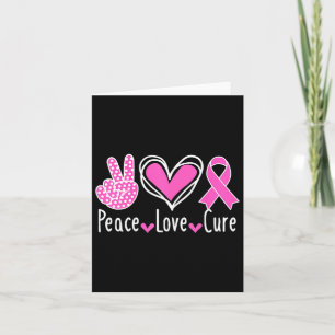 Breast Cancer Awareness Costume Rosa Peace Kärlek Kort
