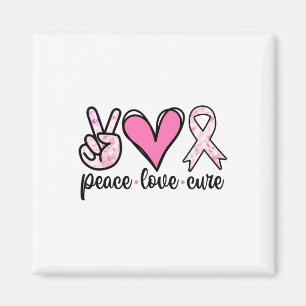 Breast Cancer Awareness Costume Rosa Peace Kärlek Magnet