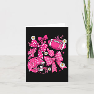 Breast Cancer Awareness Footbyll Coquette Bow Rosa Kort