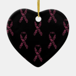 Breast Cancer Awareness Julgransprydnad Keramik
