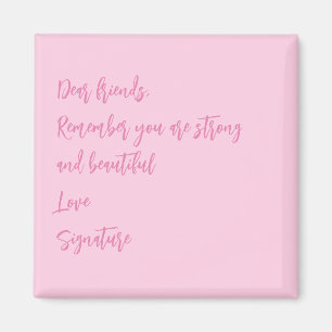 Breast Cancer Awareness - month rosa anpassningsba Magnet