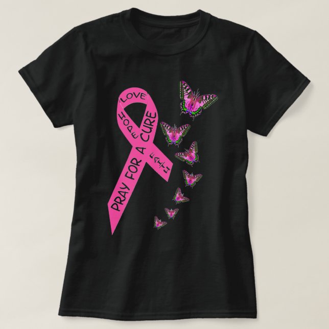 Breast Cancer Awareness Month Women Religious Butt T Shirt (Design framsida)