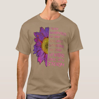 Breast Cancer Awareness Motivation Quote Pink Sunf T Shirt
