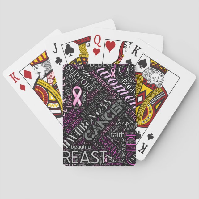 Breast Cancer Awareness Ord Cloud ID261 Casinokort (Baksidan)