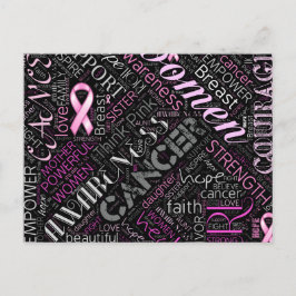 Breast Cancer Awareness Ord Cloud ID261 Vykort