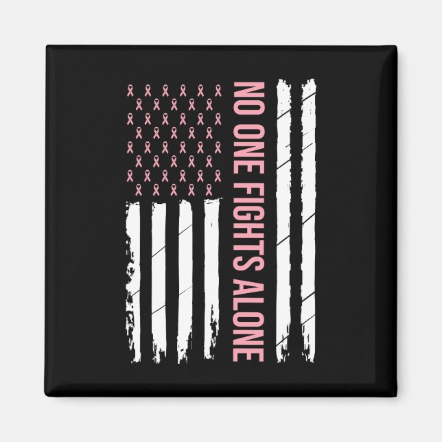 Breast Cancer Awareness Pink Ribbon Usa American F Magnet (Framsidan)