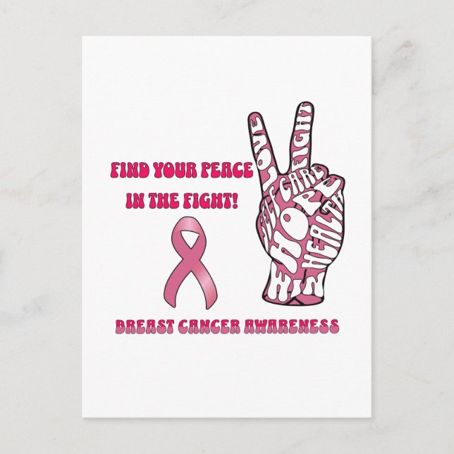 Breast Cancer Awareness Post Card Vykort (Framsida)