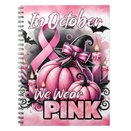 Breast Cancer Awareness Pumpkin Spiral bärbar dato Anteckningsbok