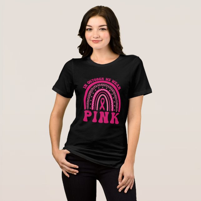 Breast Cancer Awareness Rainbow 2024 T- Shirt T Shirt (Framsida Full)
