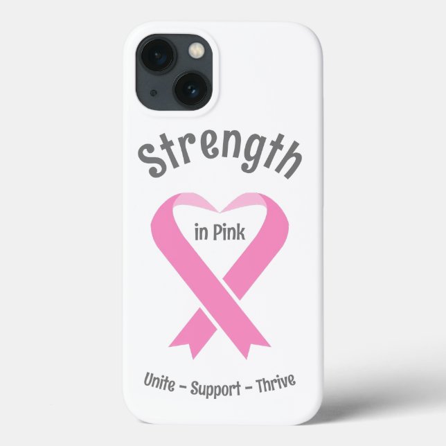Breast Cancer Awareness Rosa Ribbon Phone Case (Baksida)