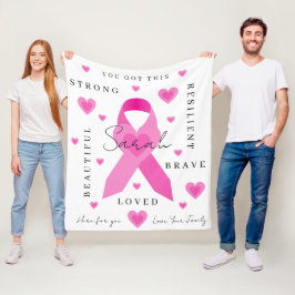 Breast Cancer Blanket Fleecefilt