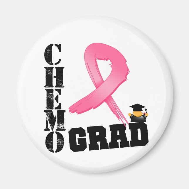 Breast Cancer Chemo Grad Magnet (Framsidan)