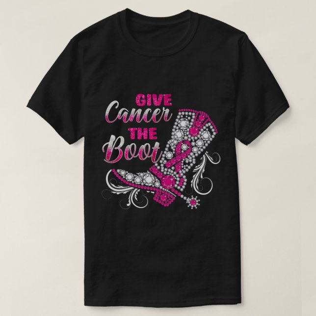 Breast Cancer Cowgirl Texas Southern Ge Cancer B T Shirt (Design framsida)