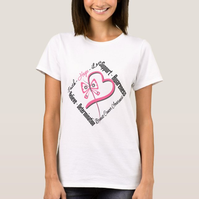 Breast Cancer Faith Hope Kärlek Tröja (Framsida)