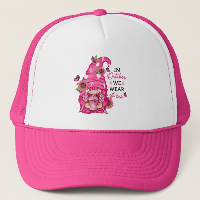 Breast Cancer Gnome Hat Keps (Framsida)