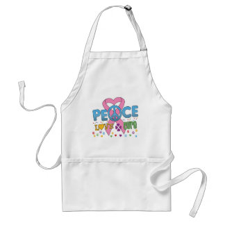Breast Cancer Groovy Peace Kärlek Cure Förkläde