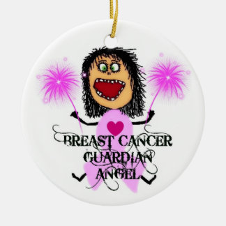 Breast Cancer Guardian Angel Julgransprydnad Keramik