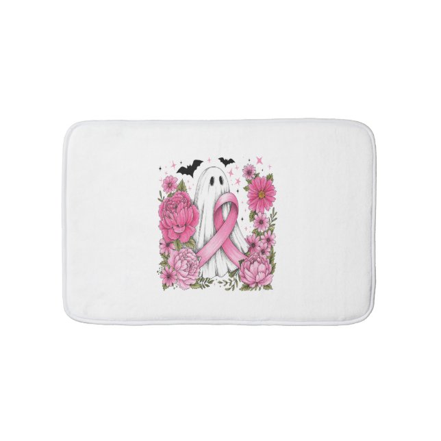 Breast Cancer Halloween Ghost Boho Badrumsmatta (Framsidan)