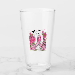 Breast Cancer Halloween Ghost Boho Glaskopp