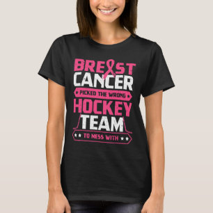 Breast Cancer Hockey Team Rosa Awareness Ribbon Pa T Shirt