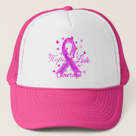 Breast Cancer Hope Kärlek Courage Keps