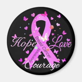 Breast Cancer Hope Kärlek Courage Magnet