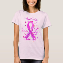 Breast Cancer Hope Kärlek Courage T Shirt