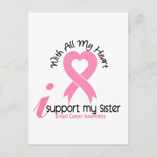 Breast Cancer I stöder min syster Vykort