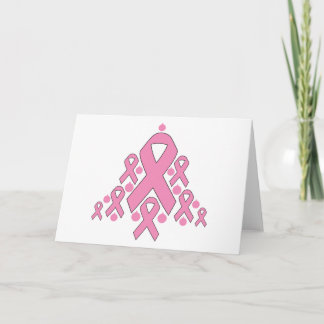 Breast Cancer - Jul Ribbon Träd Helgkort