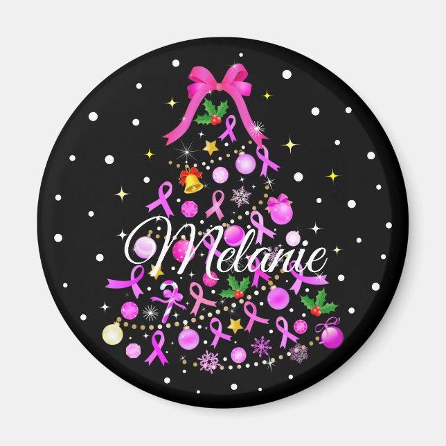 Breast Cancer Julgran Magnet (Framsidan)