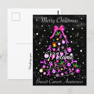 Breast Cancer Julgran Vykort