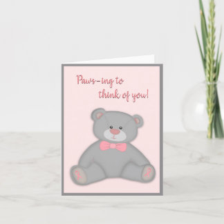 Breast Cancer Nalle Card Helgkort