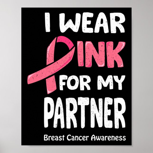 Breast Cancer Partner T Shirt Poster (Framsidan)