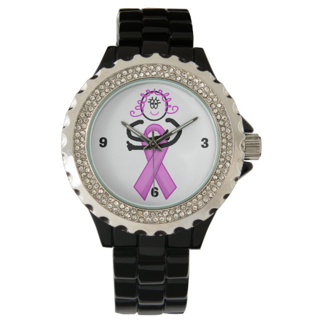 Breast Cancer Pink Ribbon Hug Watch Armbandsur (Framsida)