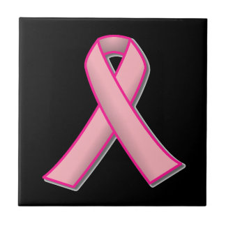 Breast Cancer Pink Ribbon Kakelplatta