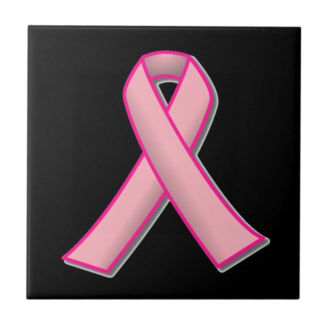 Breast Cancer Pink Ribbon Kakelplatta (Framsidan)