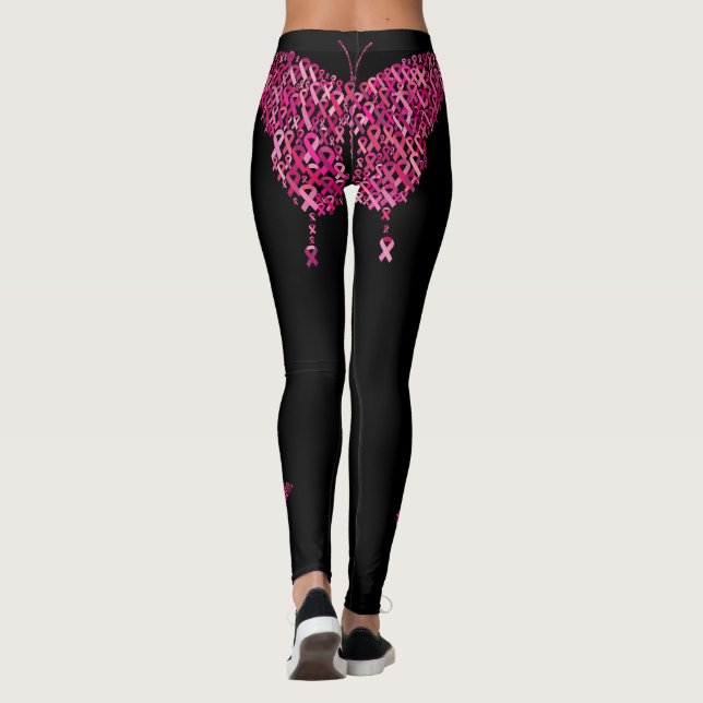 Breast Cancer Pink Ribbon Leggings (Baksida)