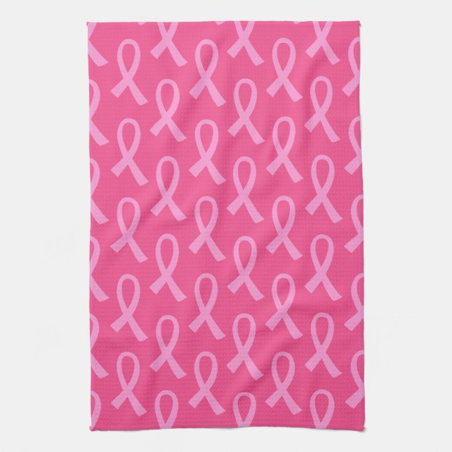 Breast Cancer Pink Ribbon Mönster Kökshandduk (Vertikal)