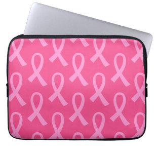 Breast Cancer Pink Ribbon Mönster Laptop Fodral