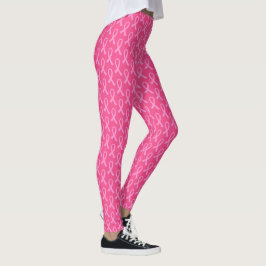 Breast Cancer Pink Ribbon Mönster Leggings