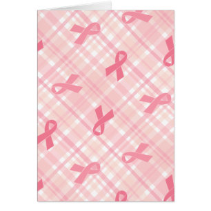 Breast Cancer Pink Ribbon Play Mönster Hälsningskort