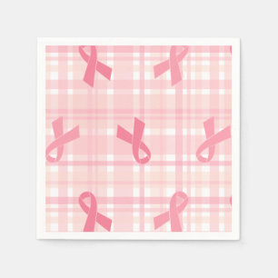 Breast Cancer Pink Ribbon Play Mönster Pappersservett