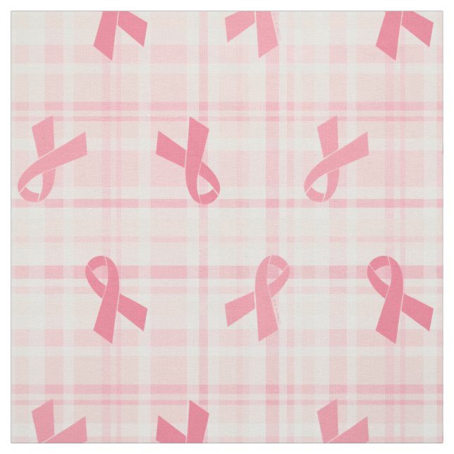 Breast Cancer Pink Ribbon Play Mönster Tyg (Provkarta)