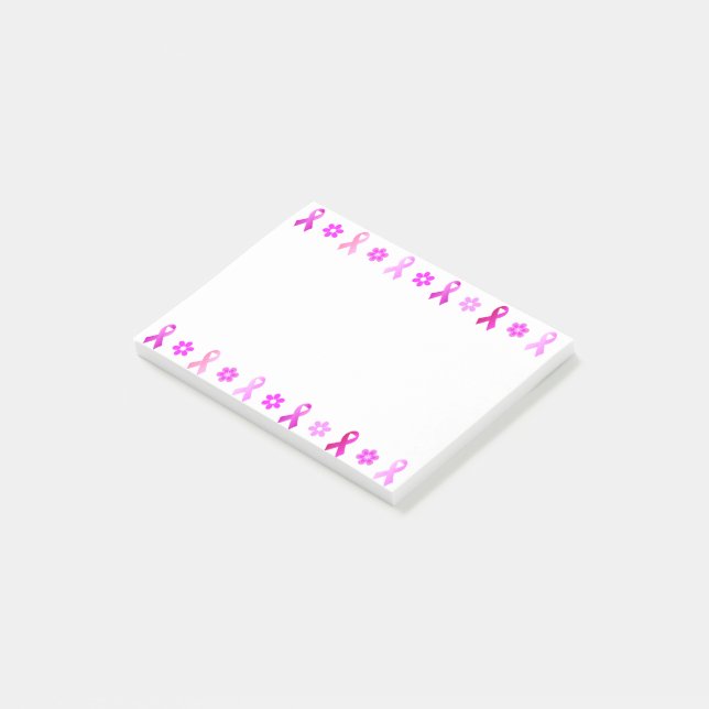 Breast Cancer Pink Ribbon Post-it Block (Vinklad)