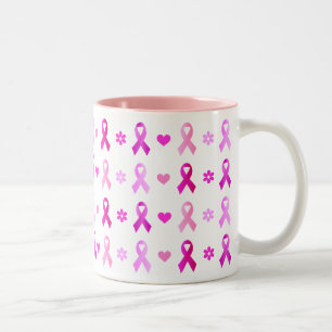 Breast Cancer Pink Ribbon Två-Tonad Mugg
