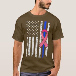 Breast Cancer Police American Rosa Ribbon Fi T Shirt