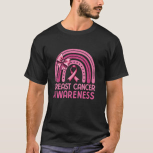 Breast Cancer Rainbow Coquette Bow Breast Cancer A T Shirt