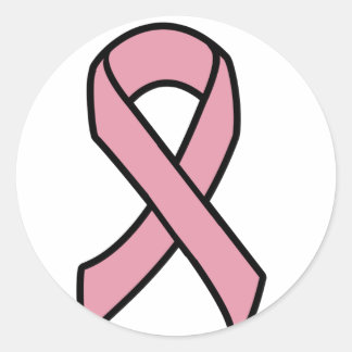 Breast Cancer Ribbon Runt Klistermärke
